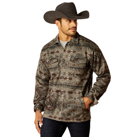 Ariat Men's Caldwell Printed Shirt Brindle Jacket - 10052781 - S