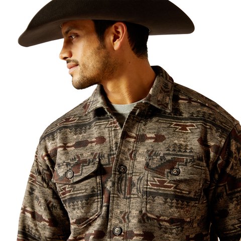 Ariat Men's Caldwell Printed Shirt Brindle Jacket - 10052781 - S