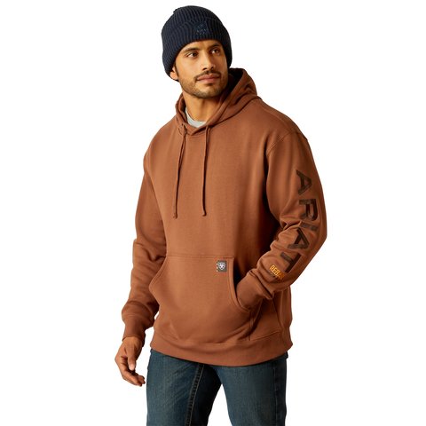 Ariat Men's Rebar Aztec Coffee Bean Graphic Hoodie - 10052863 - XS