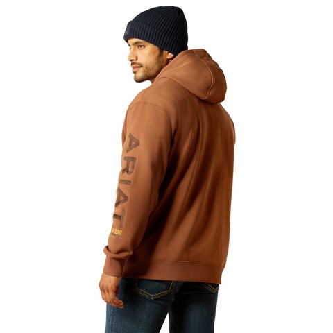 Ariat Men's Rebar Aztec Coffee Bean Graphic Hoodie - 10052863 - XS