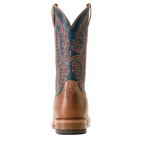 Ariat Men's 12" Bone & Honorable Blue Square Toe Western Boots - 10053581 - 7D