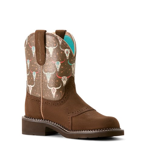 Ariat Women's 8" Fatbaby Heritage Farrah Barley Western Boot - 10053635 - 5.5B