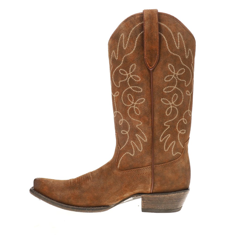 Ariat Women's 12" Jukebox Dark Ginger Suede Western Boot - 10053790 - 5.5B