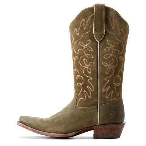 Ariat Women's 12" Jukebox Soft Olive Suede Western Boot - 10053792 - 5.5B