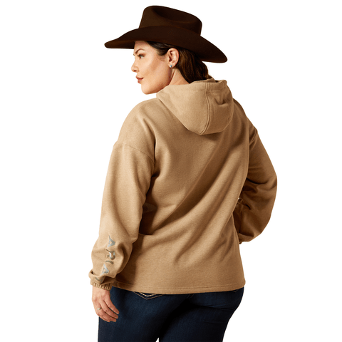 Ariat Women's Dark Oatmeal Essential Logo Hoodie - 10053882 - XXL