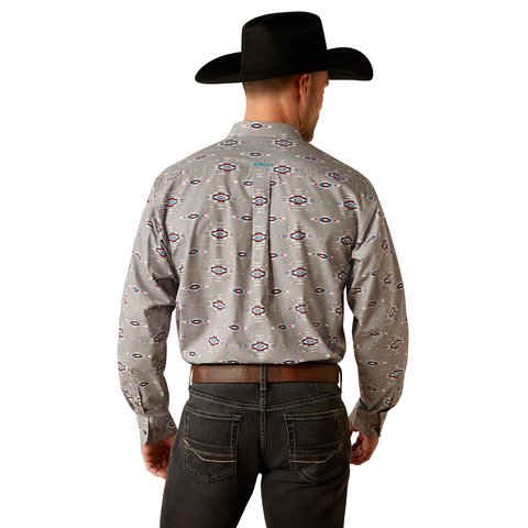 Ariat Men's Jarrod Classic Fit Grey Long Sleeve Shirt - 10053896 - XS