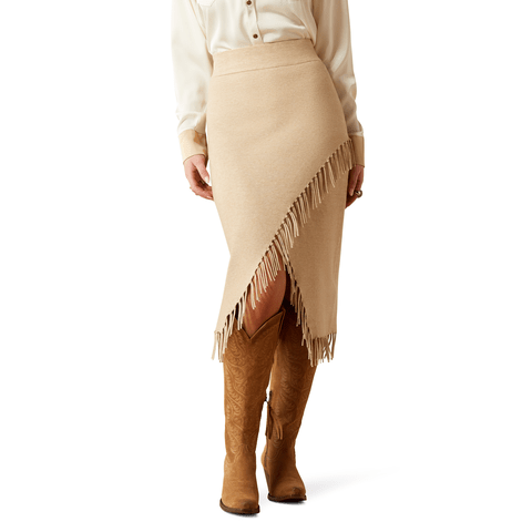 Ariat Women's Tan Derby Fringe Skirt - 10053965 - XS