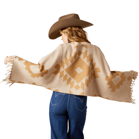 Ariat Women's Oatmeal Sunset Chic Sweater Poncho - 10053968 - XS