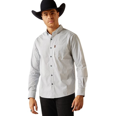 Ariat Men's Maxwell Modern Fit Blue Long Sleeve Shirt - 10054064 - XS