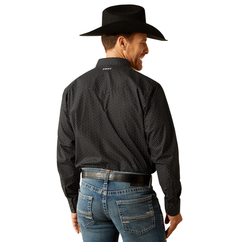 Ariat Men's Carmine Classic Fit Black Long Sleeve Shirt - 10054076 - XS