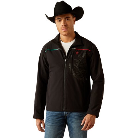 Ariat Men's Black Pioneer StretchShell Mexico Jacket - 10054234 - XS