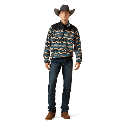 Ariat Men's Basis Fleece Teal Southwest Sweater - 10062487-S
