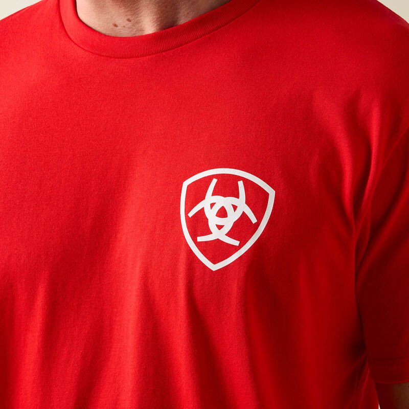Ariat Men's Geo Flag T-shirt - Mars Red - 10080250-S