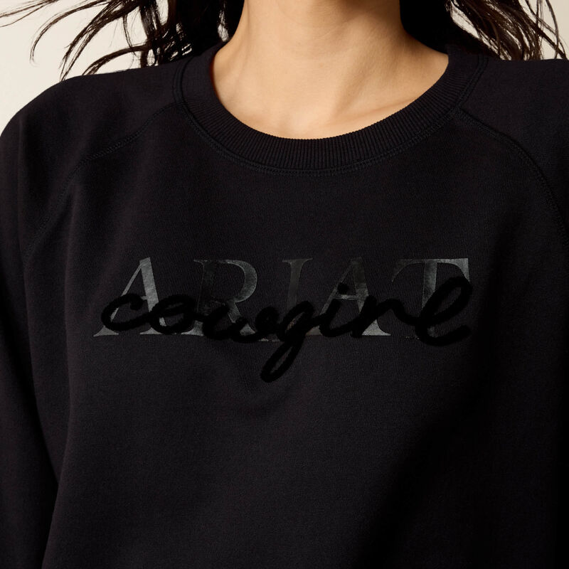 Ariat Women's Essential Crew Sweatshirt - Black - 10080692-S