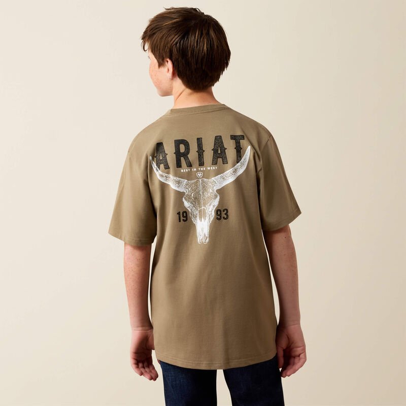 Ariat Boys Youth Best Longhorn T-Shirt - Fallen Rock - 10080707-XS