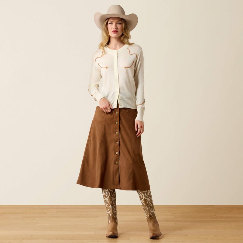 Ariat Women's Dolly Cardigan - Coconut Milk - 10080723-S