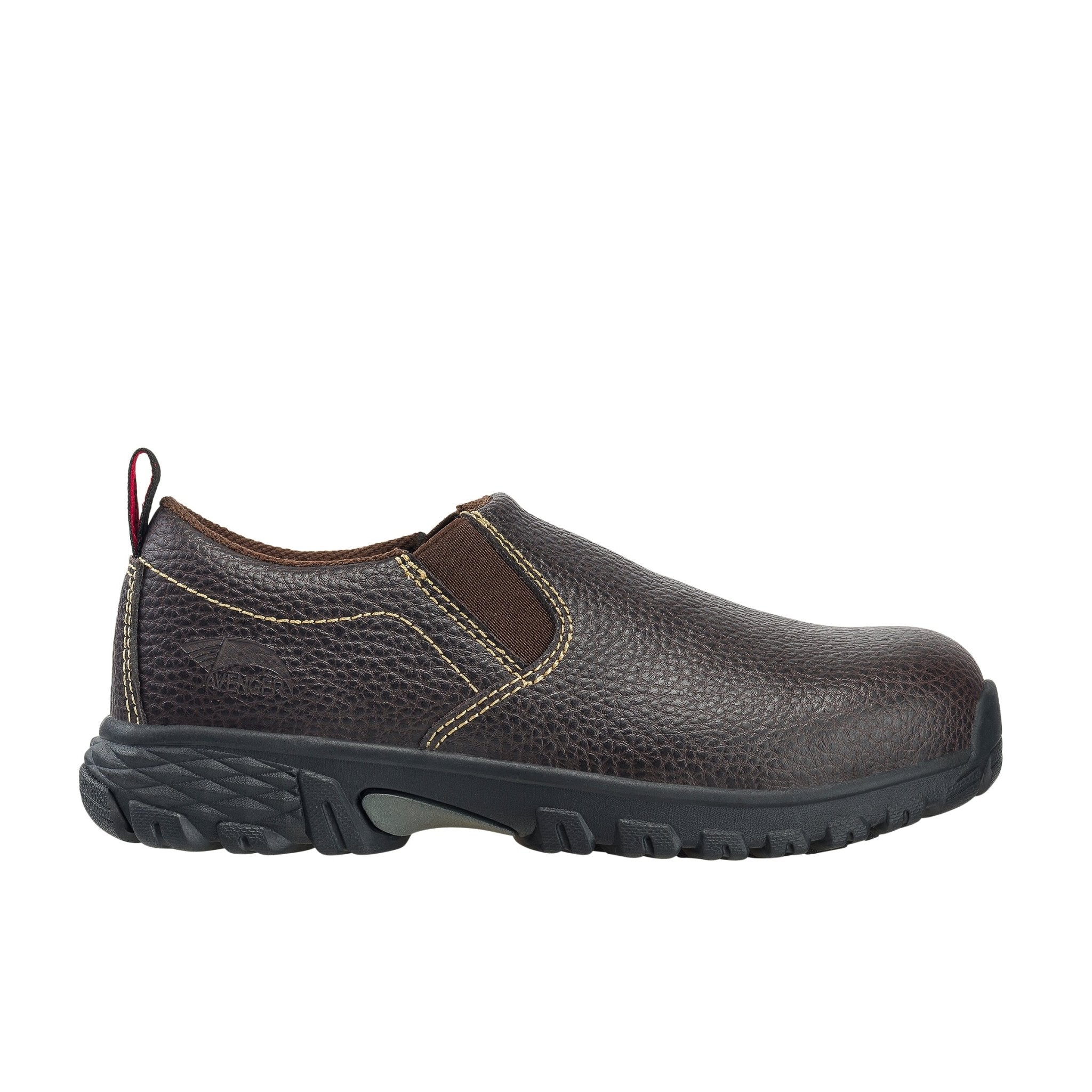 Avenger Men's Flight Brown Alloy Toe SD10 Slip - On Work Shoe - A7000 - 7M