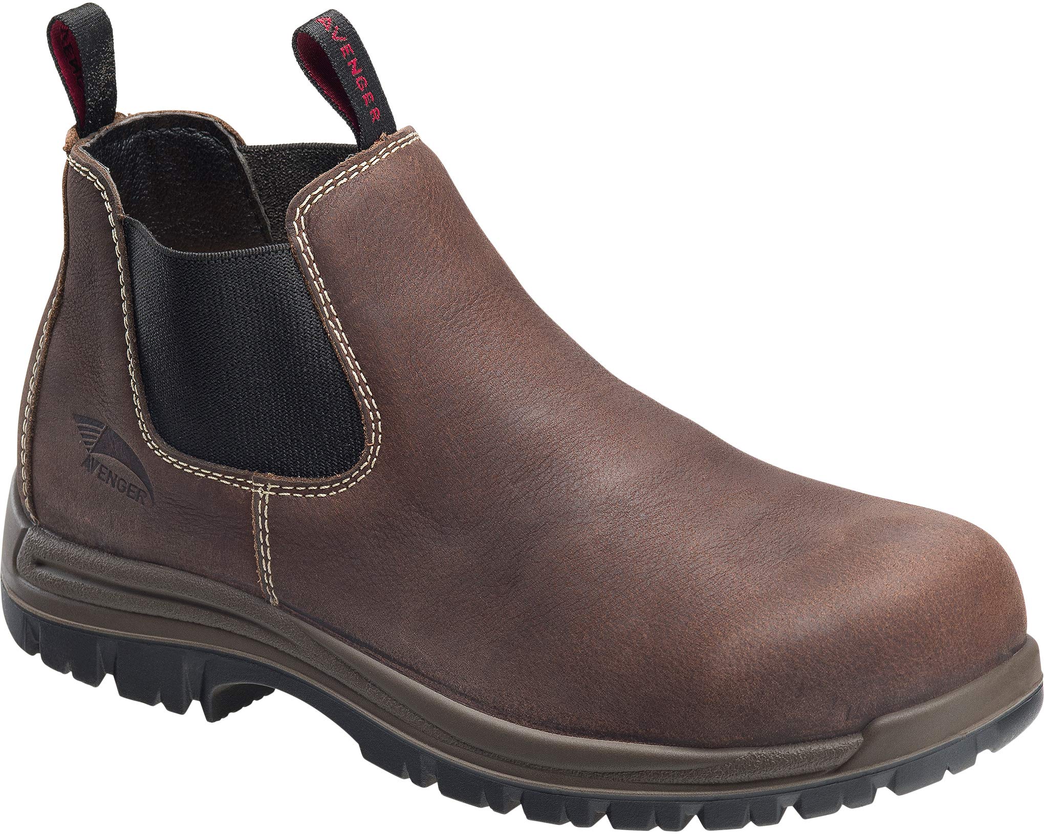 Avenger Men's 4" Foreman Brown Round Composite Toe EH PR Romeo Work Boot - A7110 - 6M