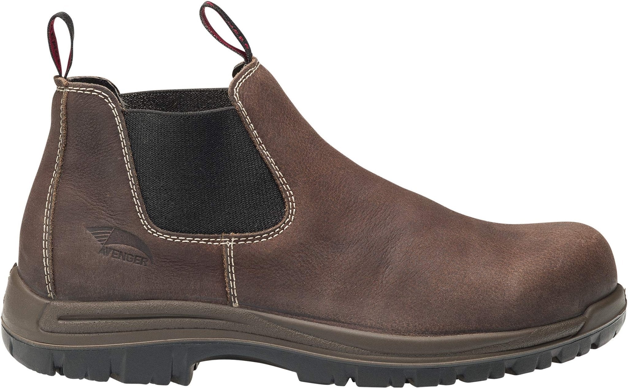 Avenger Men's 4" Foreman Brown Round Composite Toe EH PR Romeo Work Boot - A7110 - 6M