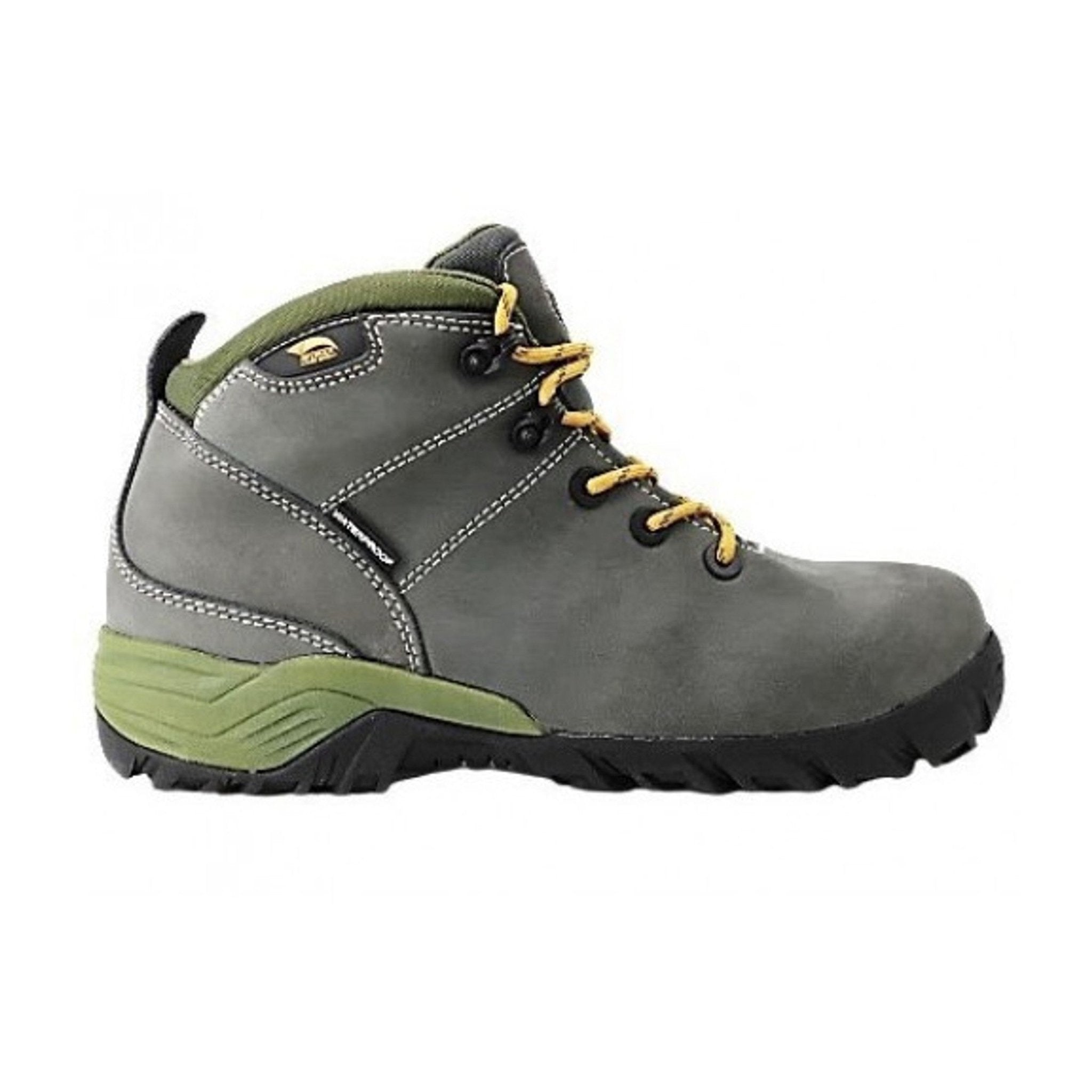 Avenger Men's 4" Trek Grey - Green Round Alloy Toe EH Waterproof Work Boot - A7201 - 6M