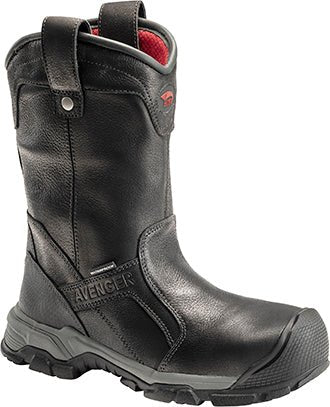 Avenger Men's Ripsaw 11" Black Alloy Toe EH PR Waterproof Wellington Work Boot - A7831 - 10.5M