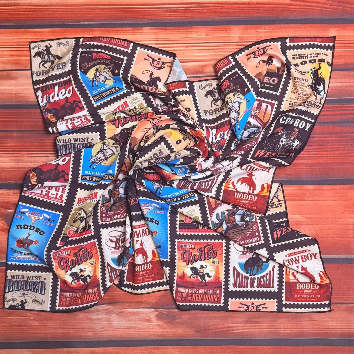 Avery Apparel Western Rodeo Print Wild Rag/Scarf 28x28 - AV3000