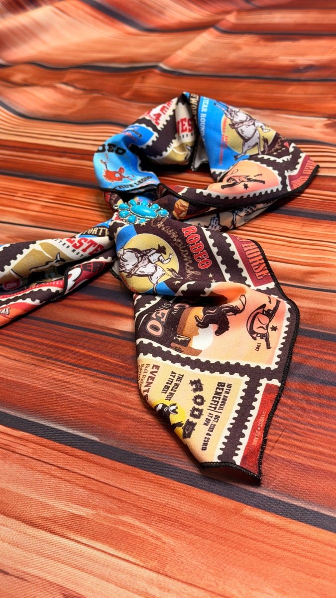 Avery Apparel Western Rodeo Print Wild Rag/Scarf 28x28 - AV3000