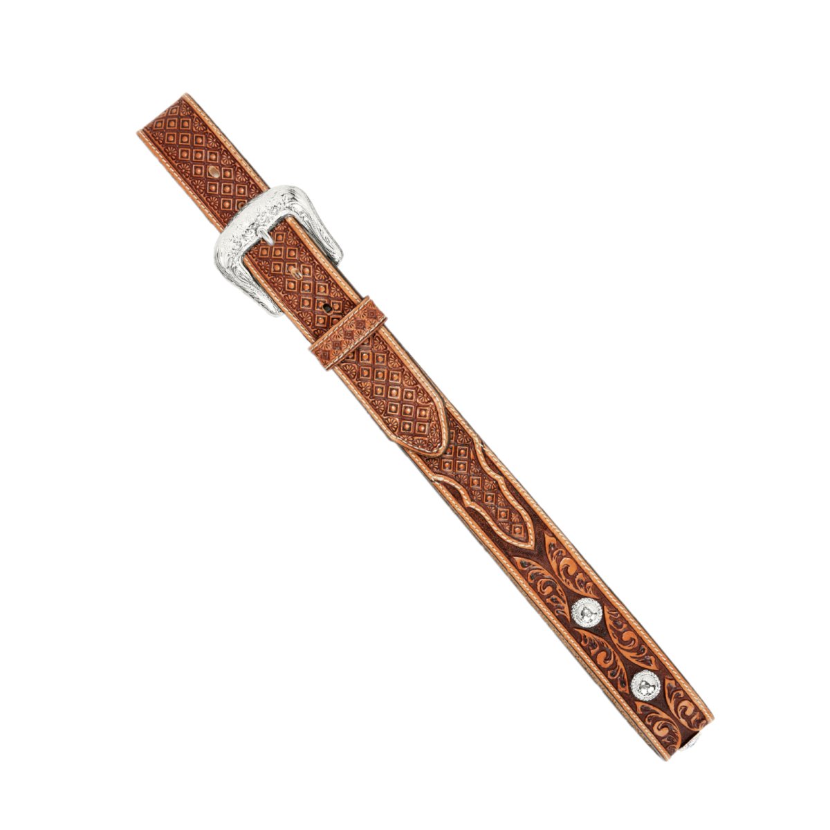 Brighton Men's Silver Valley Tan Western Belt - C42844 - 32