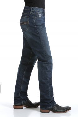 Cinch Men's Silver Label Performance Stretch Mid Rise Slim Fit Stonewash Straight Leg Jeans - MB98034006 - IND - 26X30