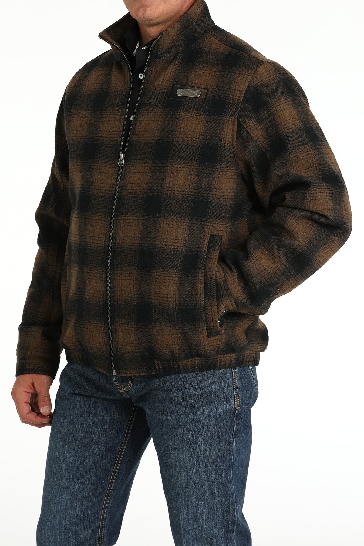 Cinch Men's Brown Conceal Carry Wooly Blanket Lined Jacket - MWJ1590004 - BRN - M