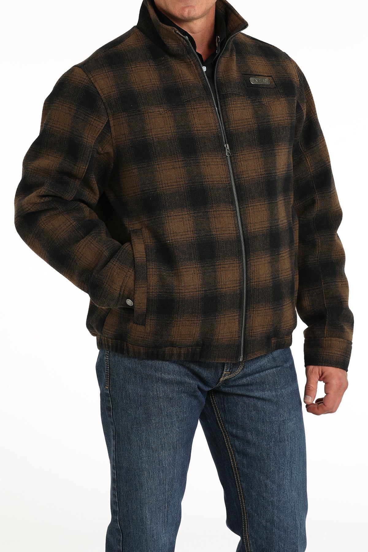 Cinch Men's Brown Conceal Carry Wooly Blanket Lined Jacket - MWJ1590004 - BRN - M