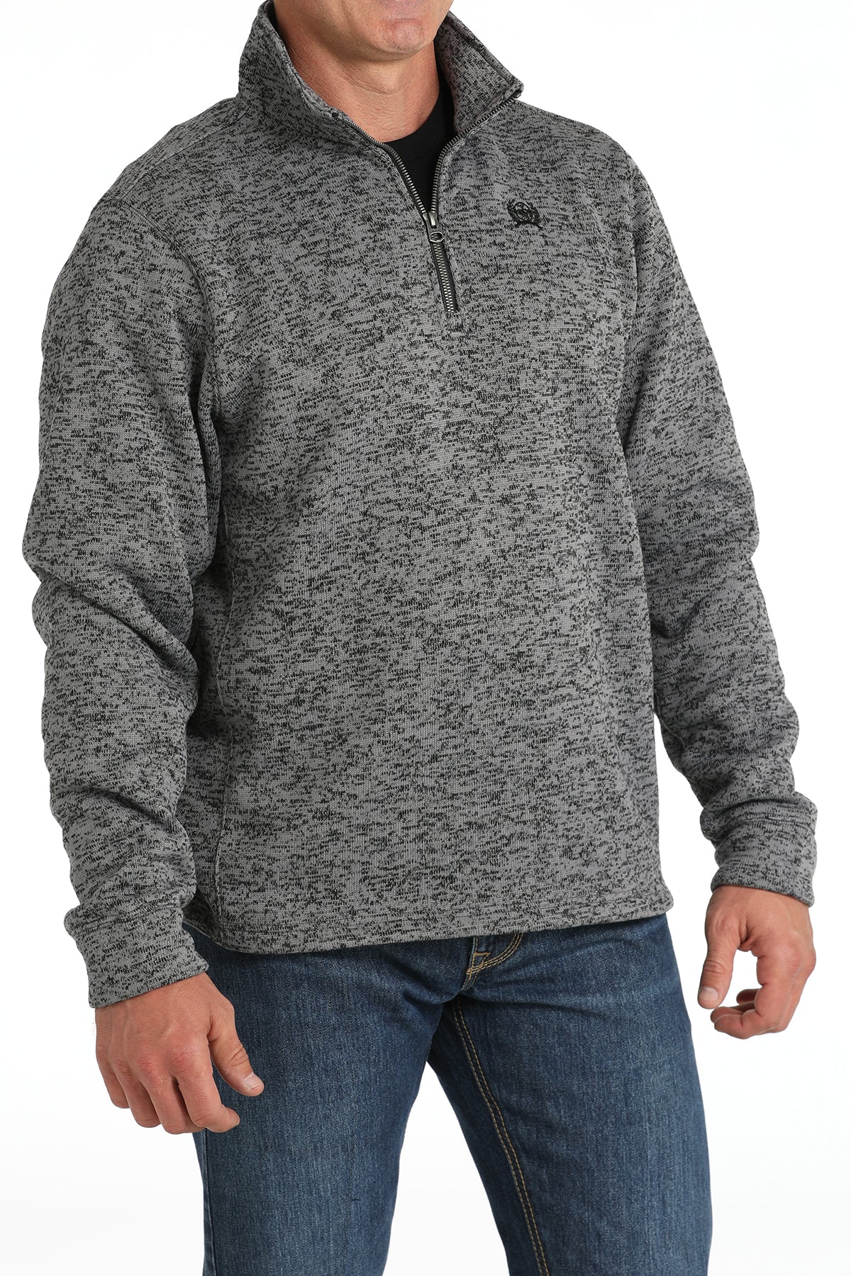 Cinch Men's Grey 1/4 Zip Sweater - MWK1080014 - GRY - M