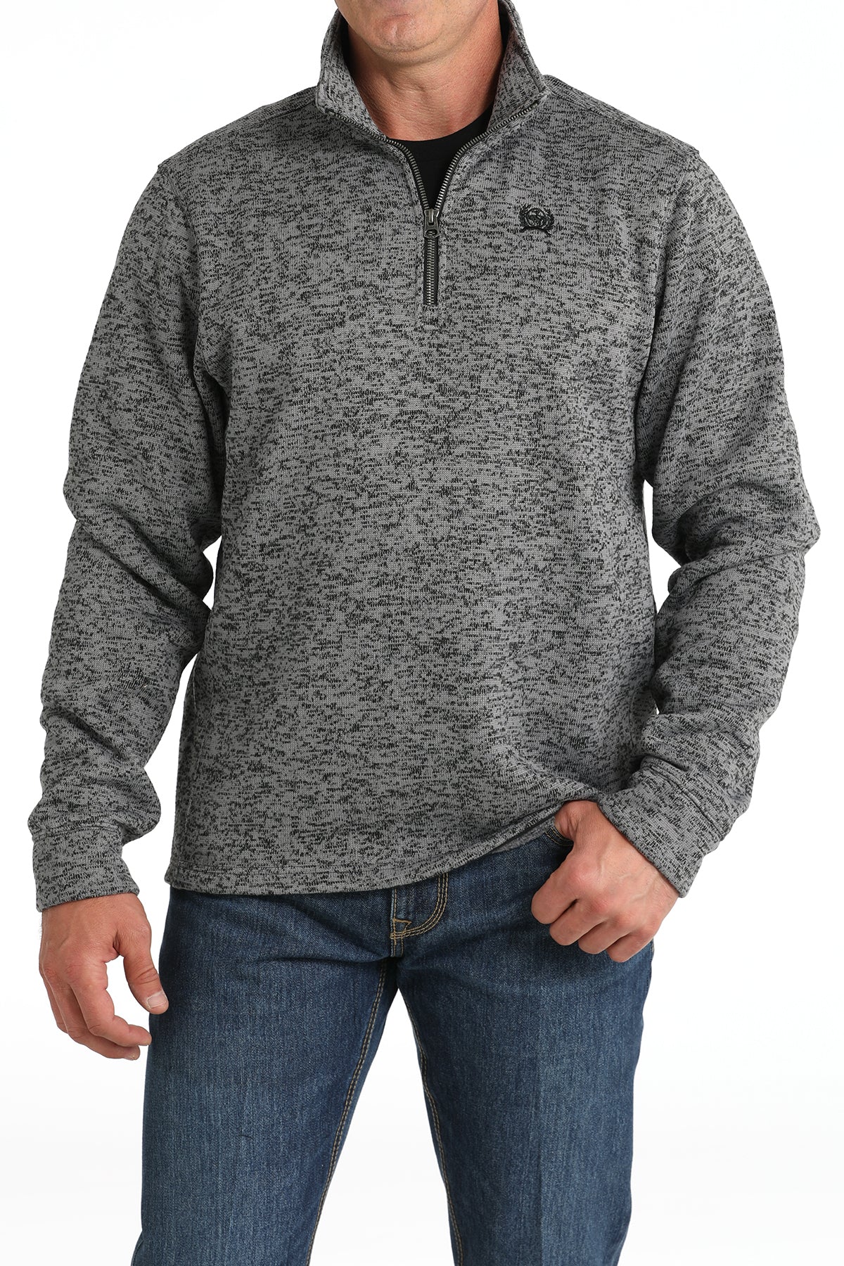 Cinch Men's Grey 1/4 Zip Sweater - MWK1080014 - GRY - M