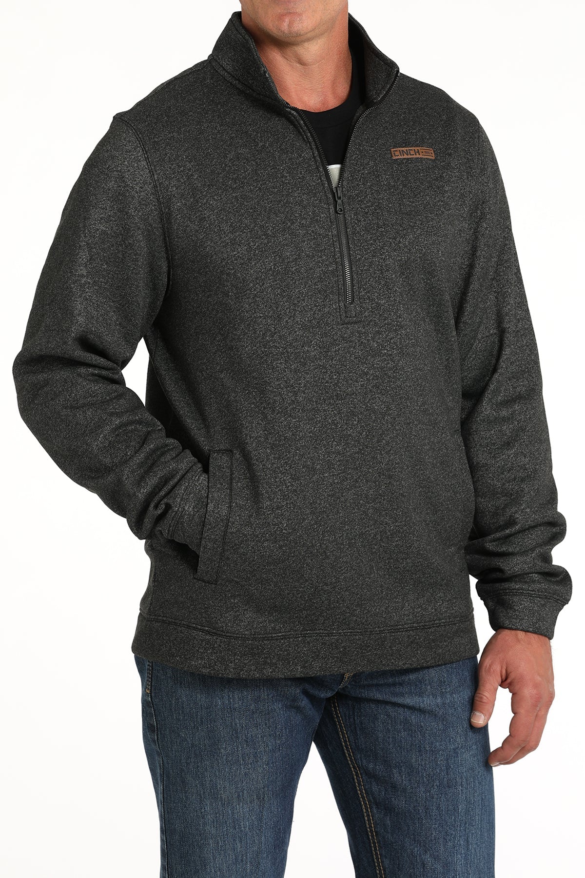 Cinch Men's 1/2 Zip Pullover - Black - MWK1913001 - BLK - M