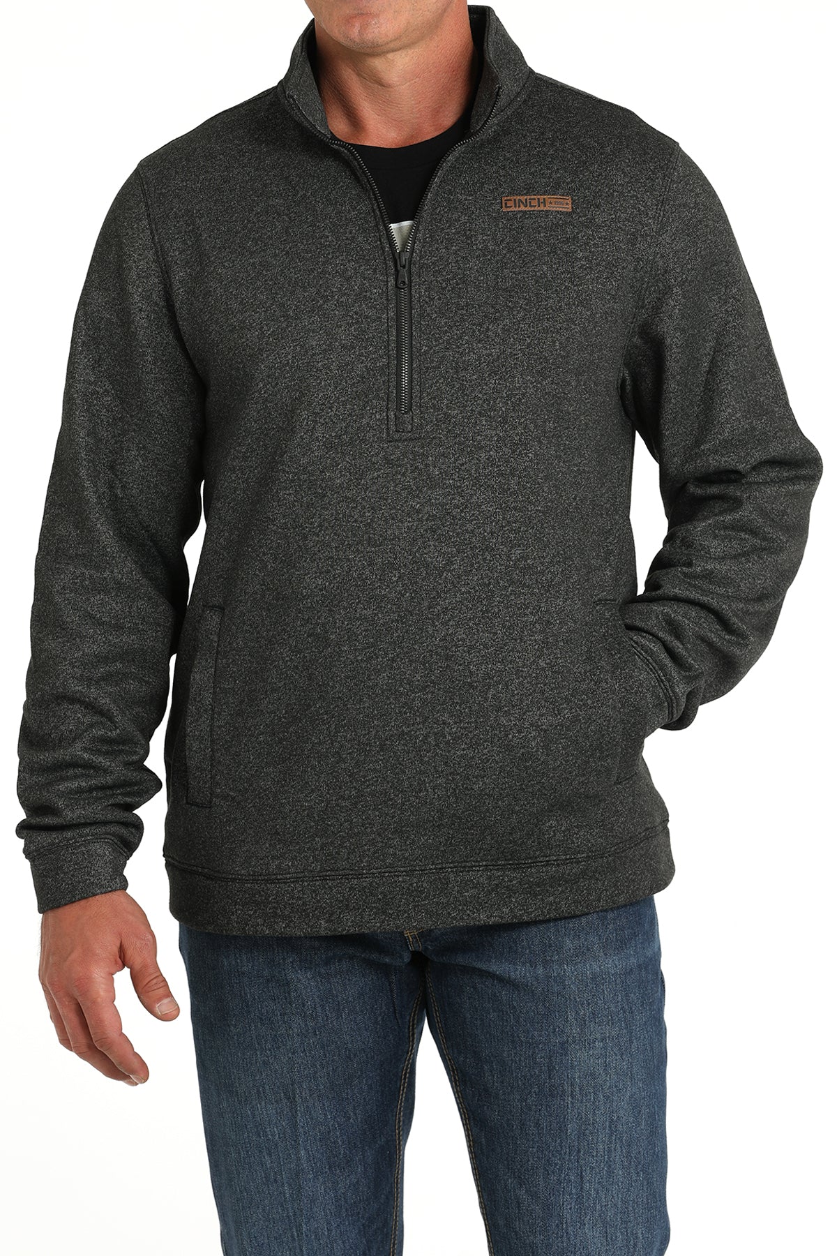 Cinch Men's 1/2 Zip Pullover - Black - MWK1913001 - BLK - M