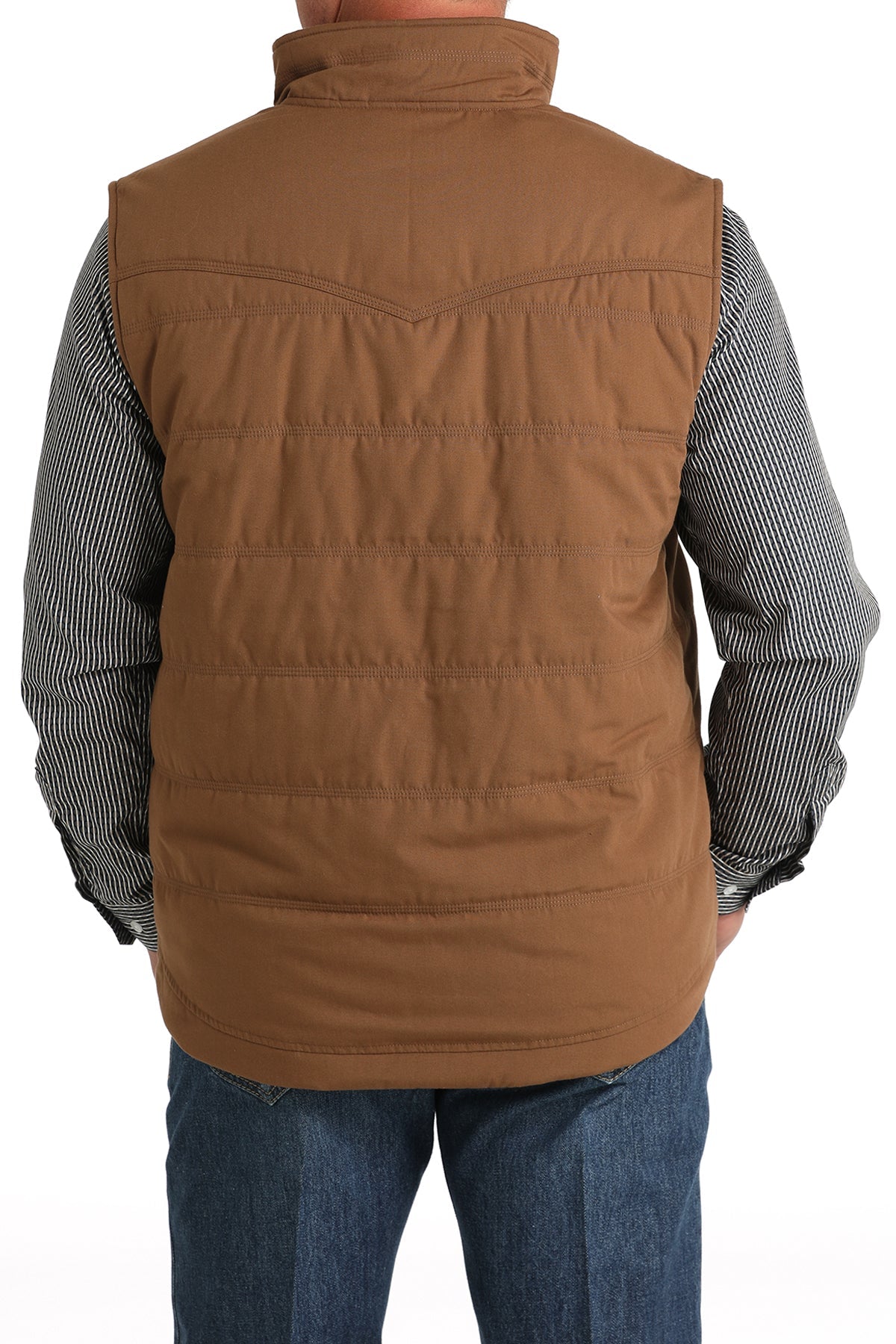 [NEW] Cinch Men's Quilted Vest with Western Yokes - Brown - MWV1902002 - BRN - M