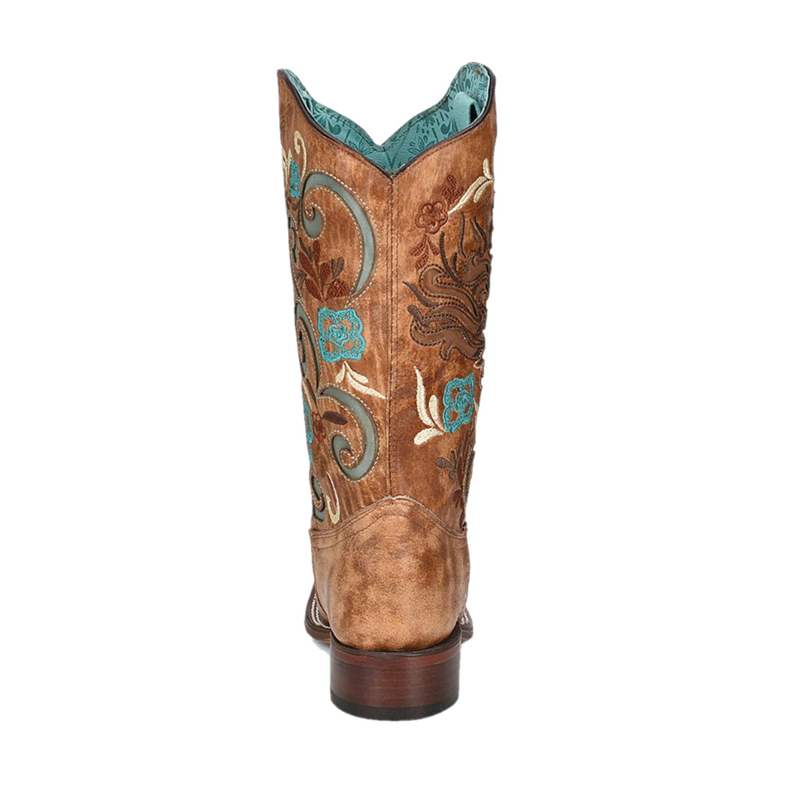 Corral Women's 11" Horse Inlay & Multicolor Embroidery Square Toe Iridescent Boot - A4266 - 5M