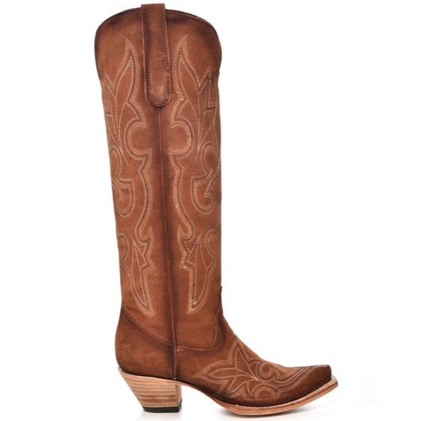 Corral Women's Shedron Suede Embroidery Tall Top Western Boot - A4437 - 5M