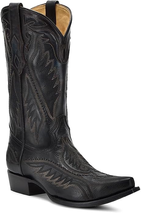 Corral Men's 12.5" Woven & Inlay Black Blue Western Boots - C4149 - 6D