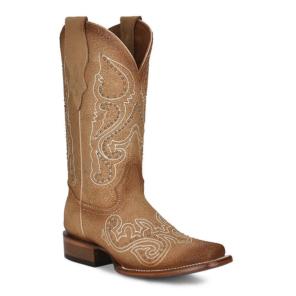 Corral Circle G Women s 11 Sand Embroidery Studs Square Toe Western Boot 7