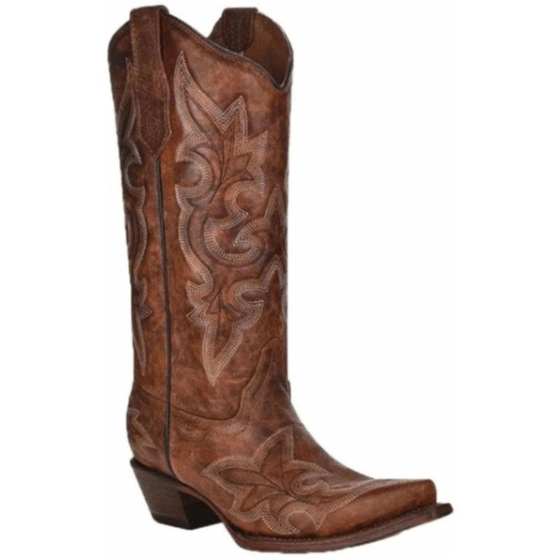 9 Laredo tan harness diamanté boot hot zip up