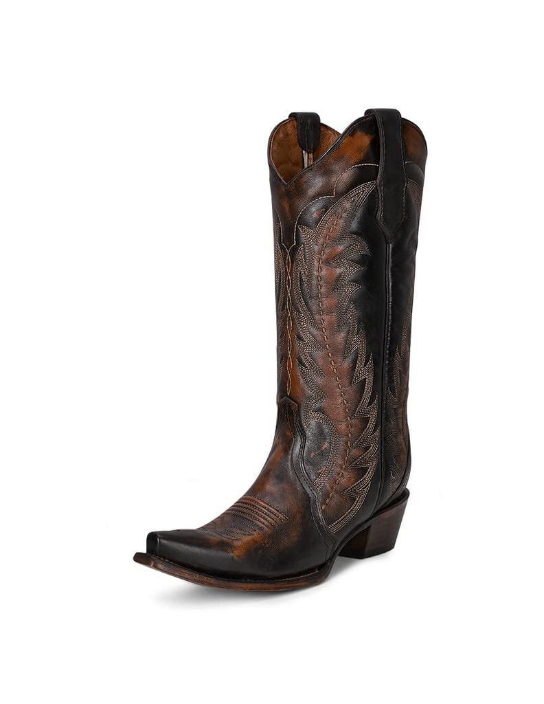 Corral Women's 13" Triad Brown Western Snip Toe Boot - L5872 6M