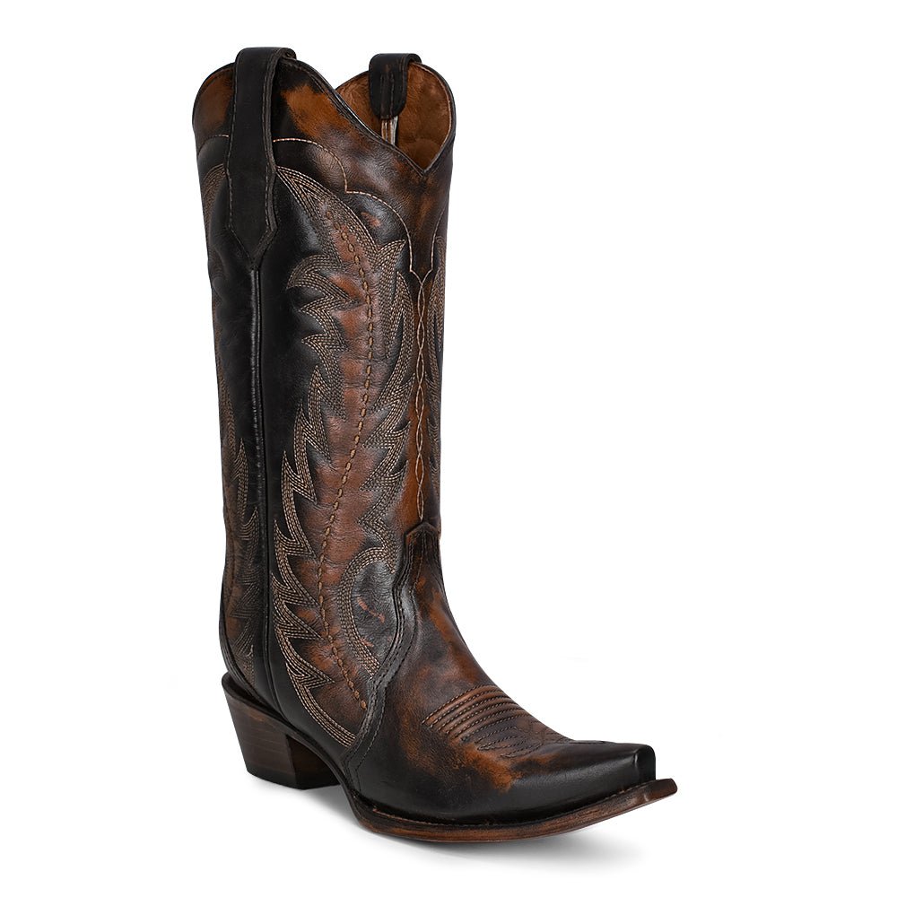 Corral Women's 13" Triad Brown Western Snip Toe Boot - L5872 6M