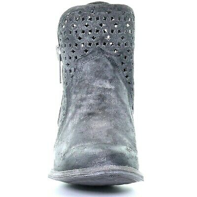 Corral Circle G Women's 7" Grey Cutout Shortie Round Toe Ankle Boot - Q5059 - 5M