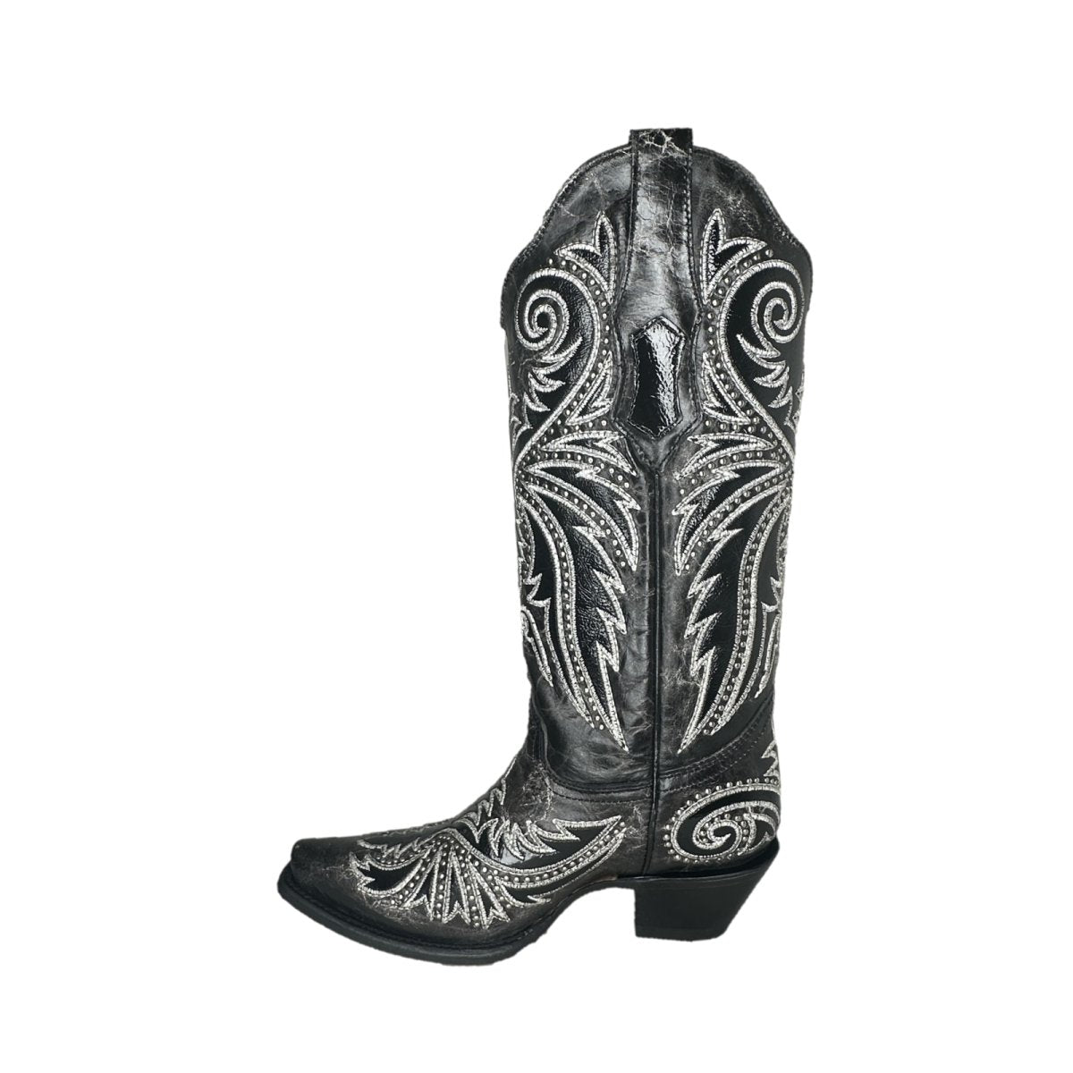 Corral Women's 13" Embroidered & Studded Black Western Boots - Z5209 - 5M