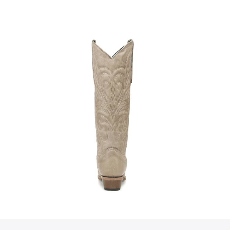 Corral Ladies Bone Curved Embroidery Pattern Tall Top - Bone - Z5574-5M