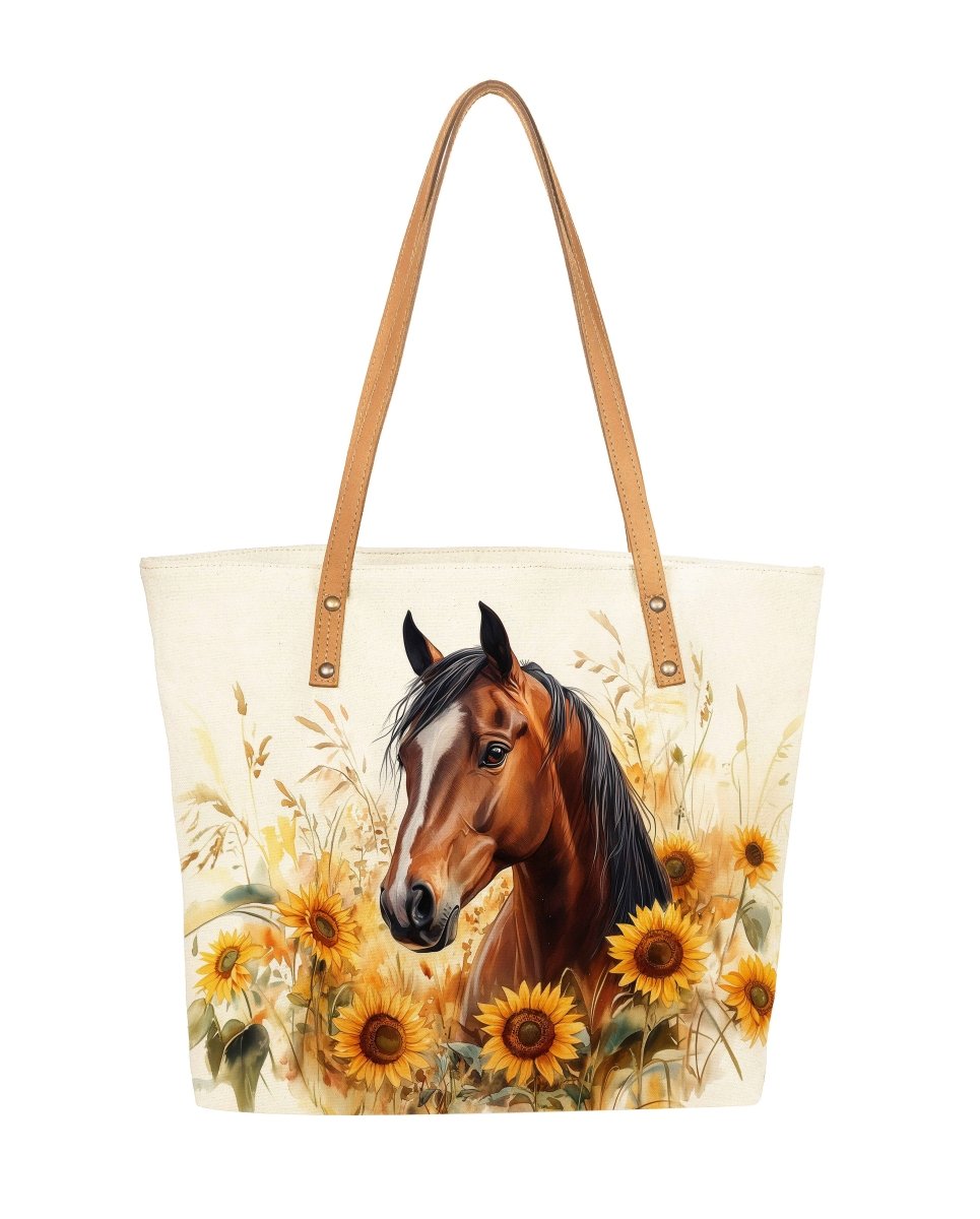 Cott N Curls Horse Sunflowers Shoulder Bag - 201668