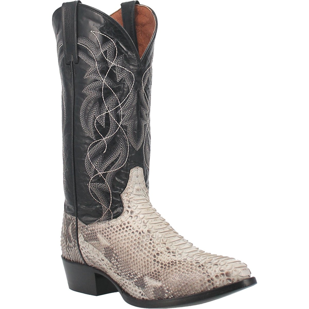 Dan Post Men's 13" Manning Sly Python Black Round Toe Western Boot - DP3036 - 7D