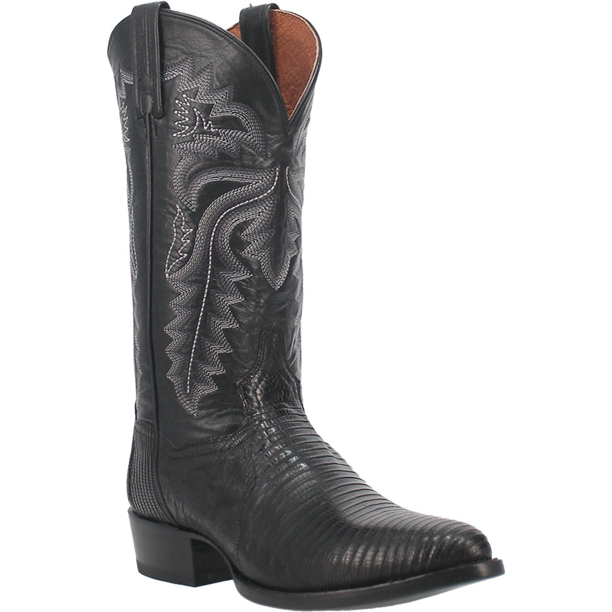 Dan Post Men's 13" Winston Lizard Black Round Toe Western Boot - DP3050R - 6.5D