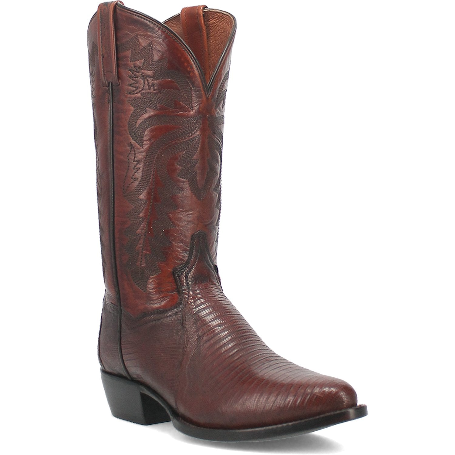 Dan Post Men's 13" Black & Natural Manny Python Round Toe Western Boot - DP3051R - 7EW